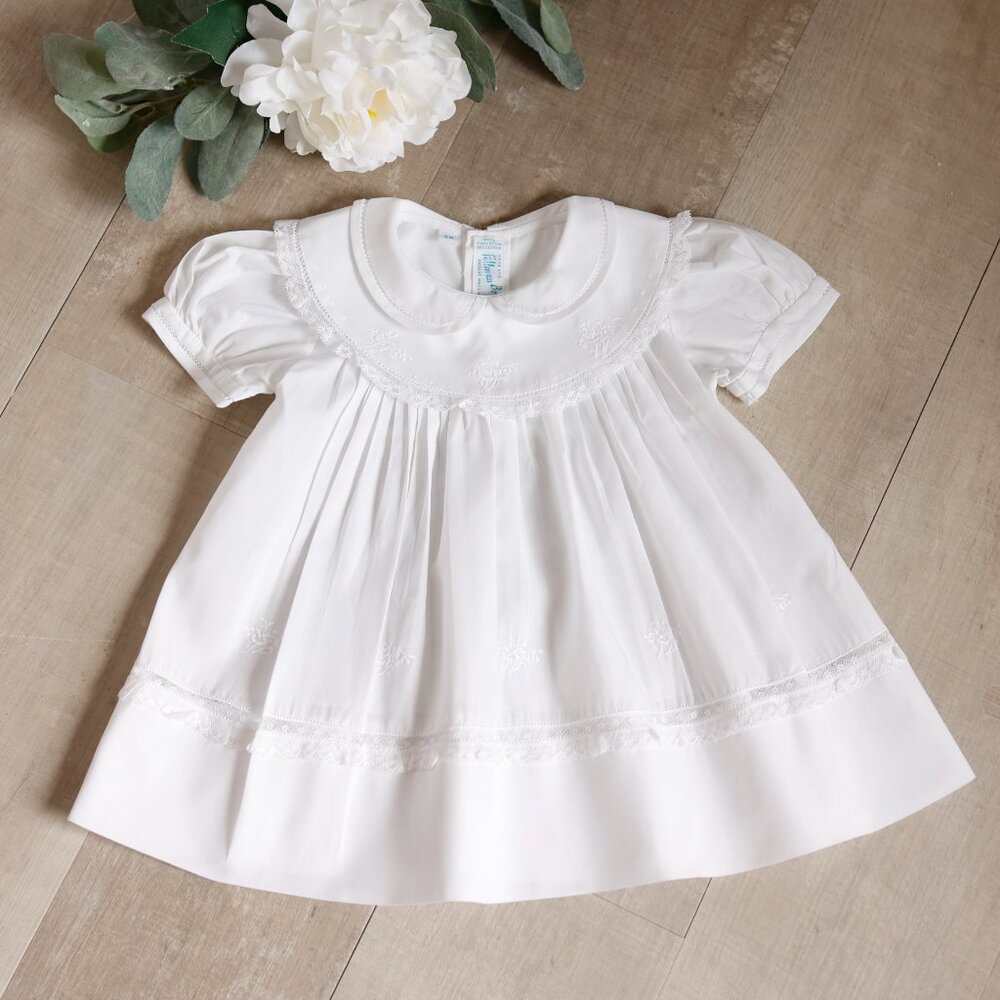 UNIQUE White Heirloom Dress Feltman Brothers Size 6 Months RARE LIKE NEW